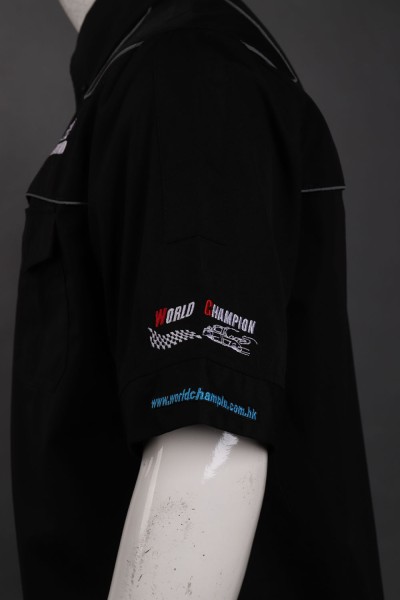 DS070 designs black embroidered logo uniforms  trailer industry companies  uniforms  maintenance  detail view-5